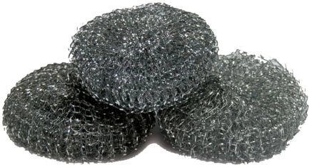 Stålskuresvamp 7,5 × 2,5 cm, pakke med 3 stk.