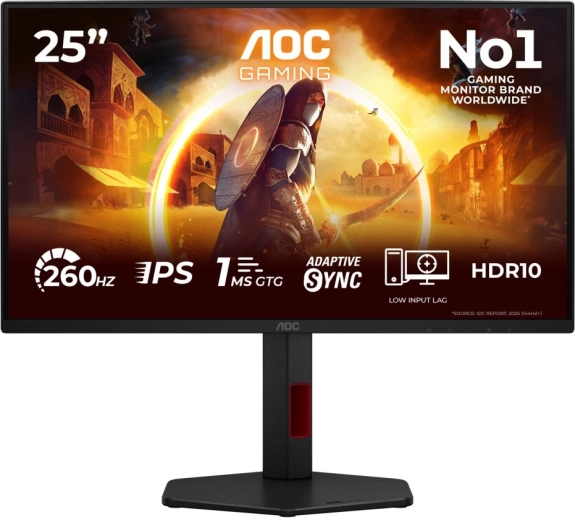 Gamingmonitor AOC 25G4ZR 24,5" Fast IPS 260 Hz med pivot