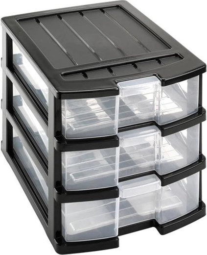 Plastreol med tre skuffer 34 × 25 × 23,5 cm