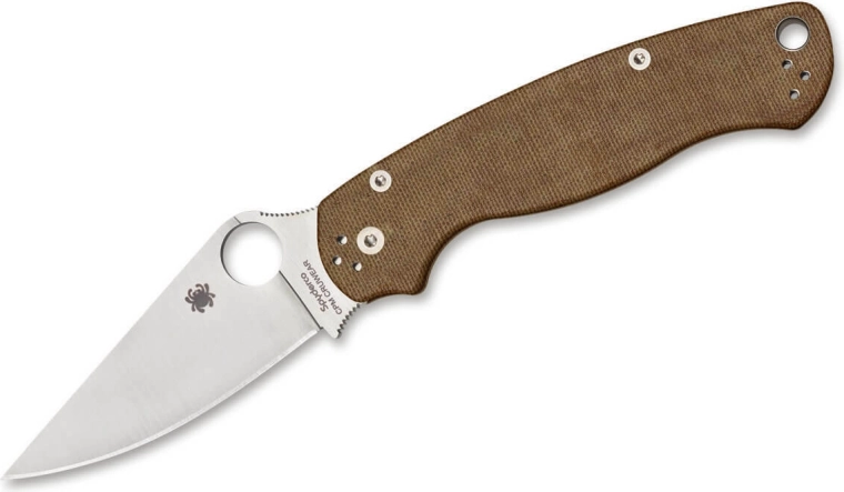 Spyderco Para Military 2 lommekniv med brun micarta 8,8 cm