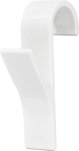 Plastkroge til radiator, hvide, 2 stk.