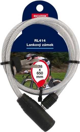 Wirelås 8 × 650 mm med 2 nøgler RICHTER