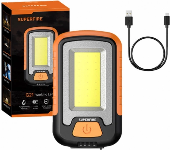 Værkstedslampe Superfire G21 650 lm
