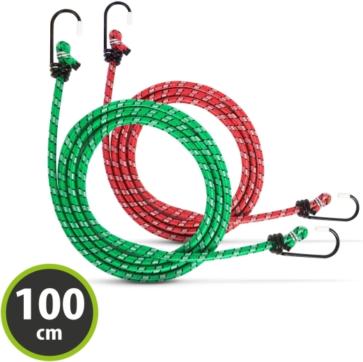 Sæt med spændingselastikker 100 cm, 2 stk.