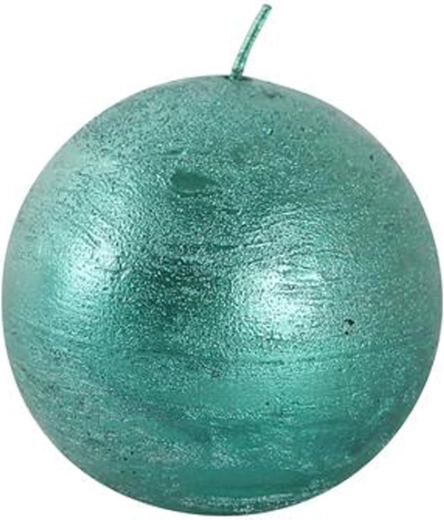 Rustik rund kuglelys 8 cm – grøn Provence