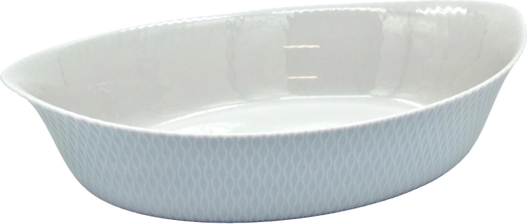 Oval bagefad SMART CUISINE WAVY GRANIT 32 × 20 × 7,4 cm, grå