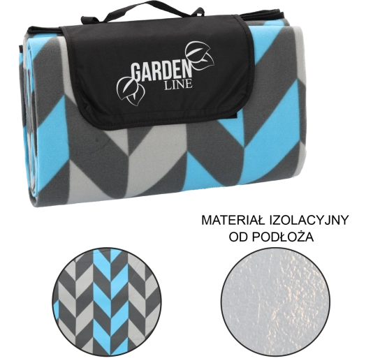 Picnictæppe 200 × 200 cm med isolering jolka