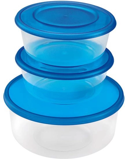 Plastbeholdere HEIDRUN, sæt med 3 stk.