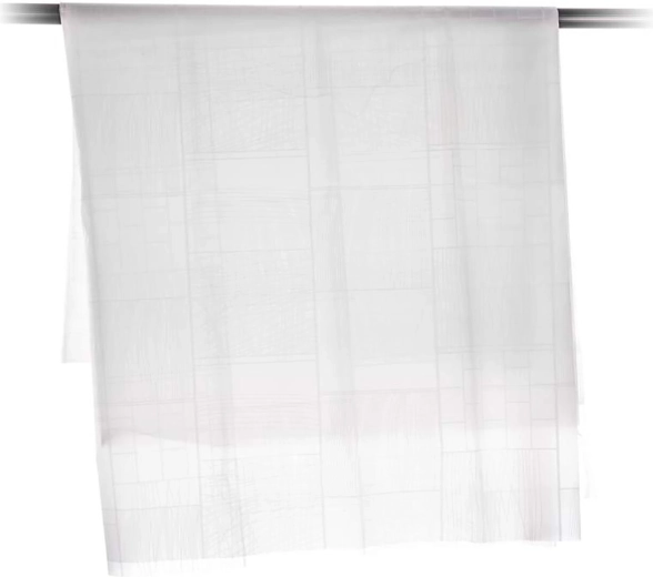 Bruseforhæng PEVA hvid – terningemønster 180 × 200 cm