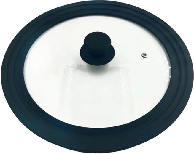 Universalt låg i hærdet glas med ventil 28–32 cm