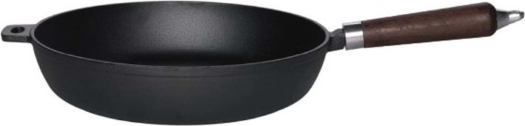 Støbejernspande Kitchisimo 24 cm med træhåndtag