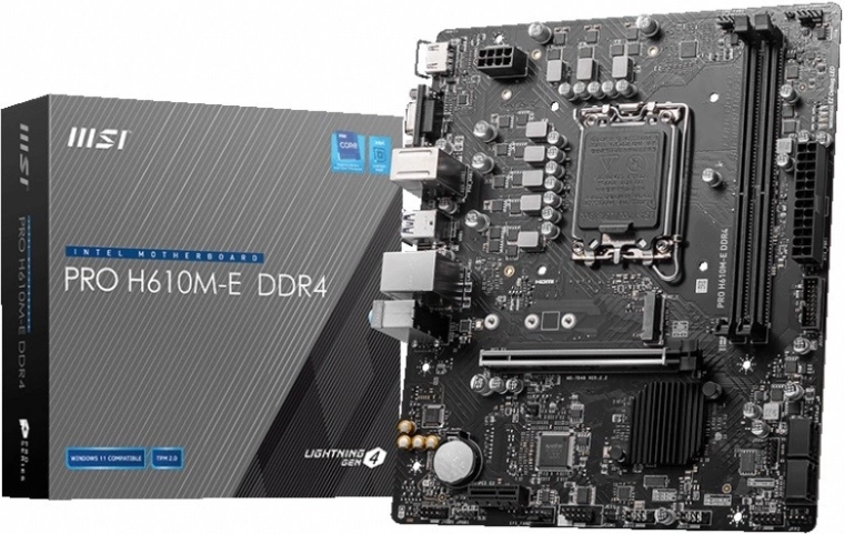 Bundkort PRO H610M-E s1700 DDR4 HDMI M.2 mATX
