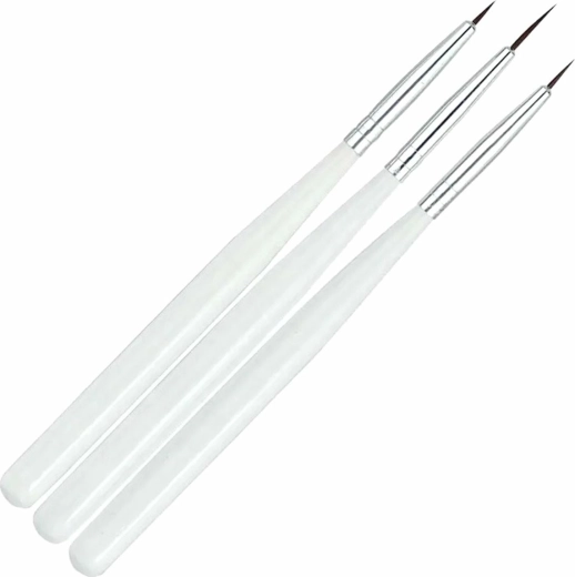 Sæt med pensler til negledekoration - 3 stk