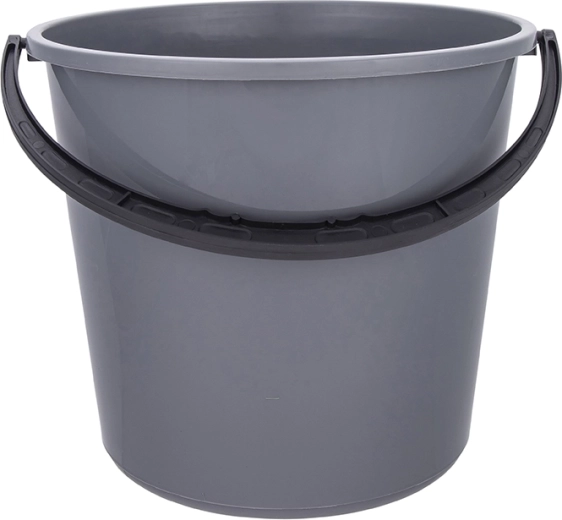 Plastspand med plasthåndtag 5 l grå