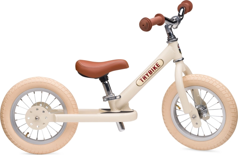 Trybike børneløbecykel – første cykel, cremefarvet