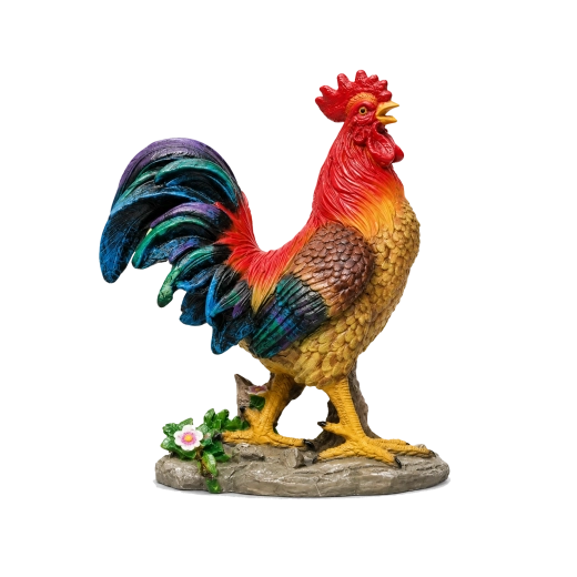 Dekorationsfigur af en hane til krybbespil 41 cm
