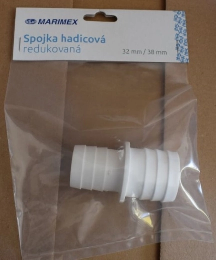 Reduktionsslangekobling 32/38 mm hvid