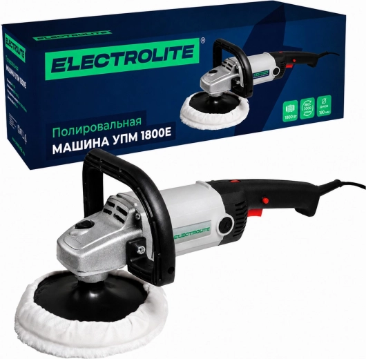 Universel elektrisk bilpolermaskine 1800 W, 180 mm, hastighedsregulering 600–3000 o/min
