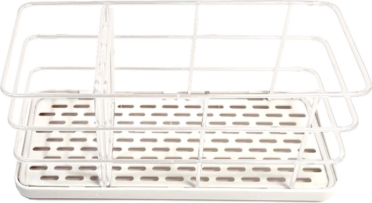 Metal trådreol til opvaskeredskaber, hvid 20 × 8,5 × 10 cm