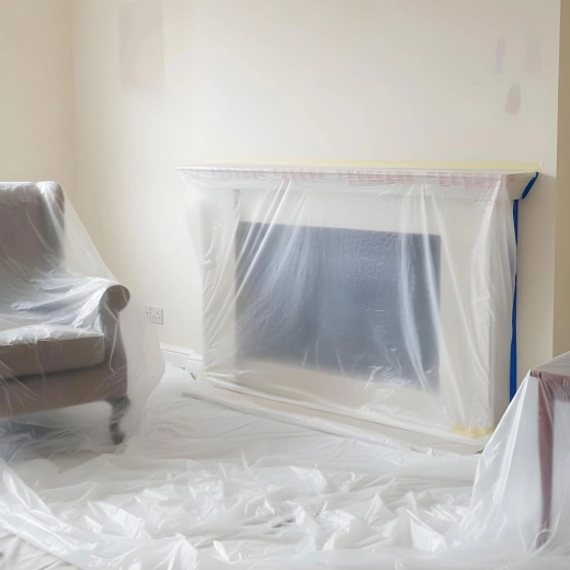Beskyttelsesfolie med afdækningstape 20 × 2,5 m