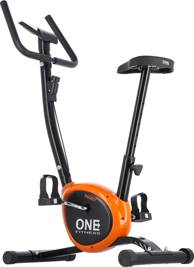Mekanisk motionscykel ONE FITNESS RW3011 sort–orange