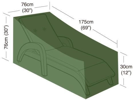 Overtræk til strandliggestol, grøn, PE 90 g/m²