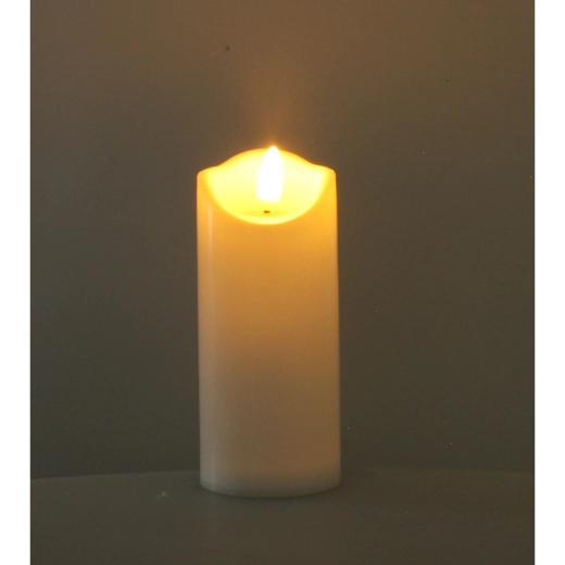 LED-lys 12,5 cm med flammeeffekt, mix af farver