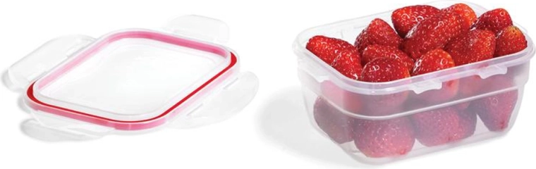 LocknLock Easy Match rektangulær beholder 550 ml rød