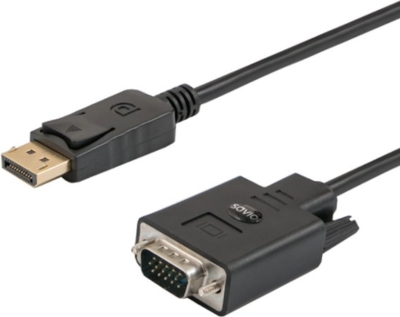 DisplayPort til VGA-kabel 1,8 m sort