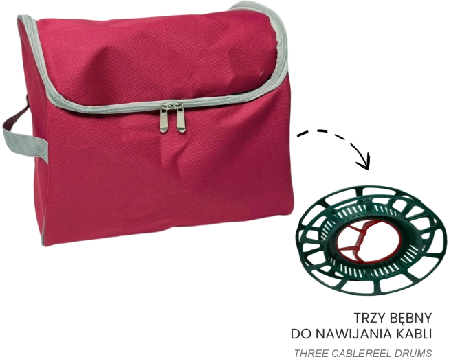 Organizer til julebelysning med tre tromler 29 × 26 × 29 cm
