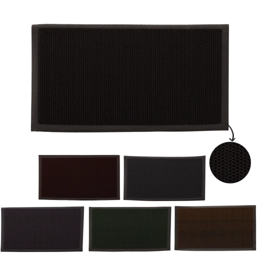 Indgangsmåtte med 3D-struktur 45 × 70 cm, grå