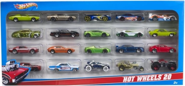 Sæt med Hot Wheels-biler 20 stk.