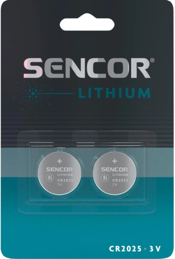 Sencor CR2025 3 V litium-knapcellebatterier, 2 stk.