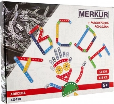 Merkur alfabet med magnetisk underlag – 616 dele