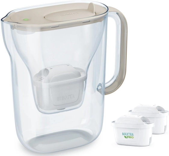 Filtreringskande Style Essential 2,4 l med 2 filtre, sandfarvet