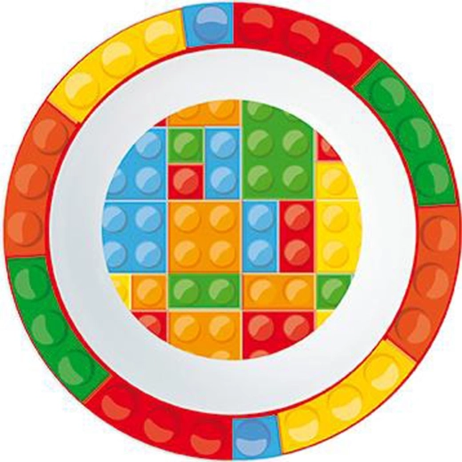 Plastskål med ternet mønster 300 ml, diameter 16 cm