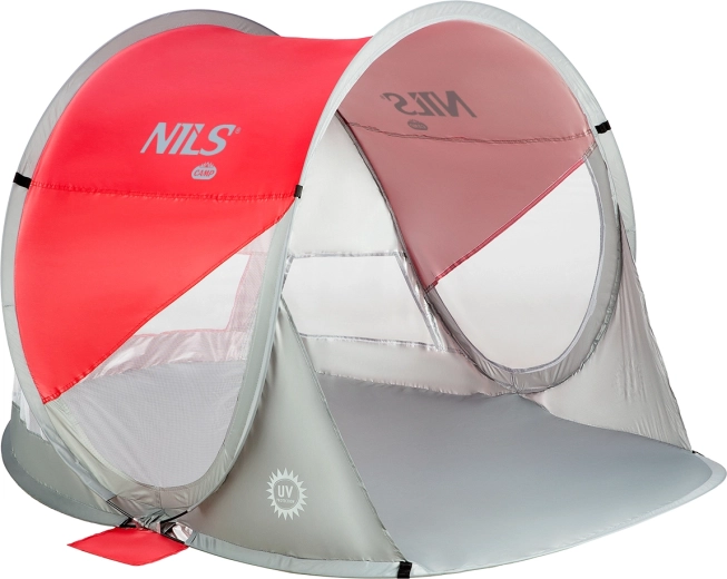 Selvopslående strandtelt NILS Camp rød