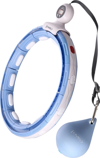 Massagerende hula hoop med vægt og tæller HMS HHM15, blå
