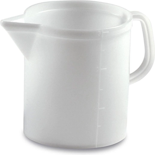 Plastmålebæger 2 l med måleskala – hvid