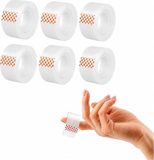 Gennemsigtig kontortape 24 mm x 20 m (6 stk.) D.RECT
