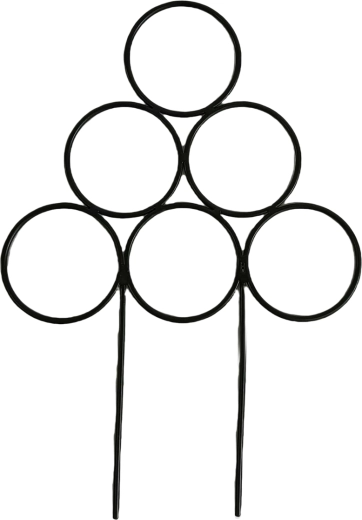 Støtte til stueplanter 25 × 35 cm sort