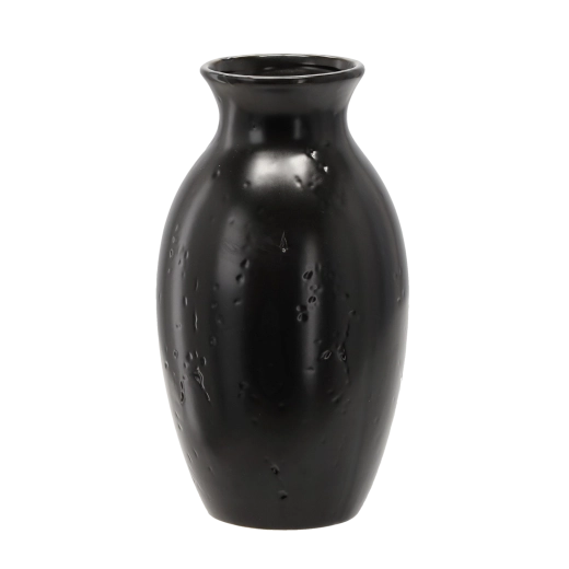 Keramisk vase 13 × 13 × 26 cm sort mat
