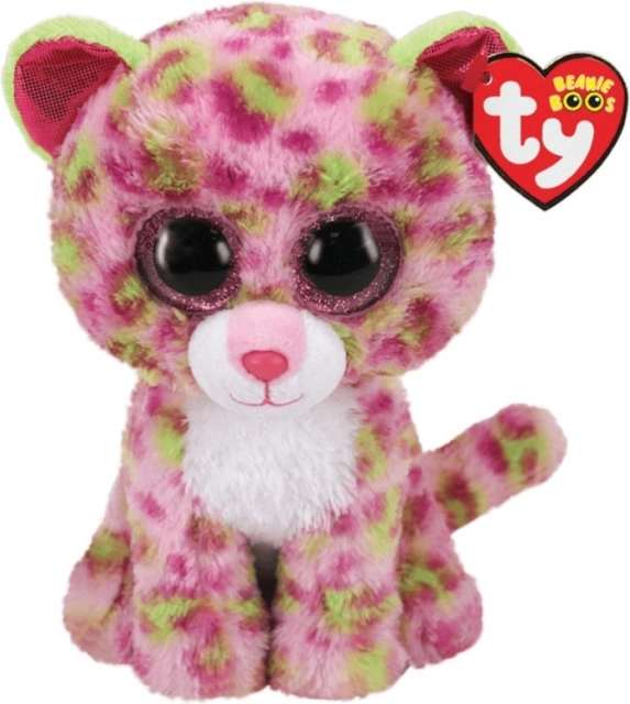 Plysdyr TY Beanie Boos pink leopard Lainey