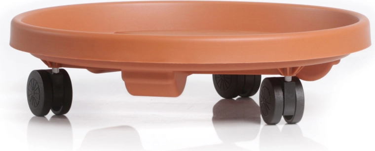 Underskål til blomsterkrukke med hjul terrakotta 30,5 cm Rondo