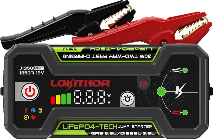 Starthjælpsenhed LOKITHOR J1350 Pro 25,6 Wh