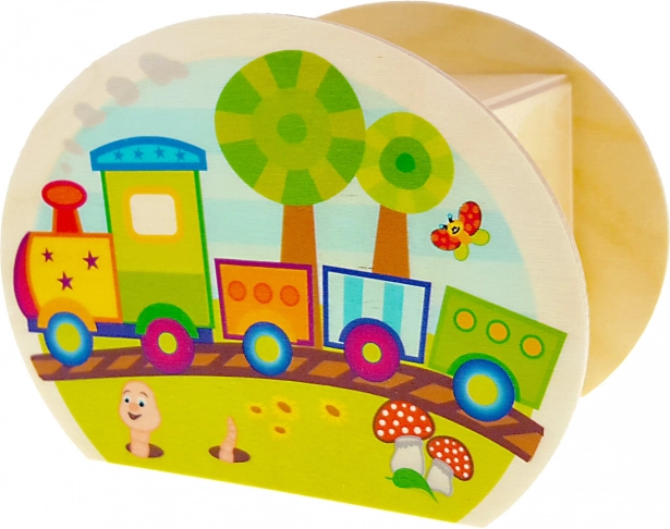 Hess træ sparebøsse Tog