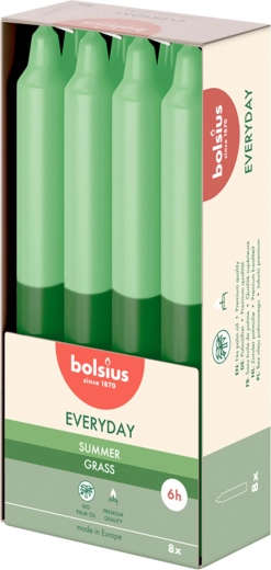 Duftende koniske stearinlys Summer Grass, 8 stk.