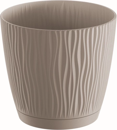 Blomsterpotte Sandy P med underskål 28,2 cm mocca