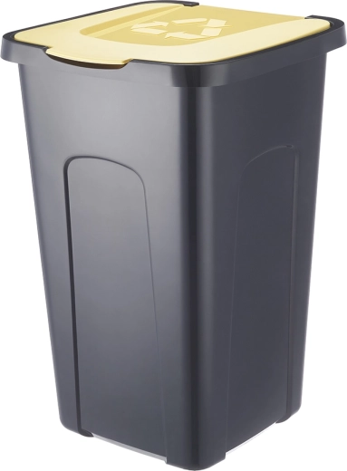 Affaldssorteringsspand 50 l sort-gul
