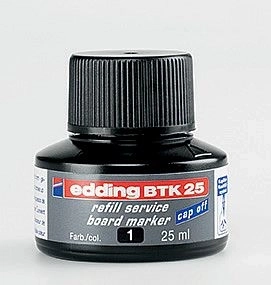 Edding BTK 25 blæk, sort – refill til whiteboardtuscher